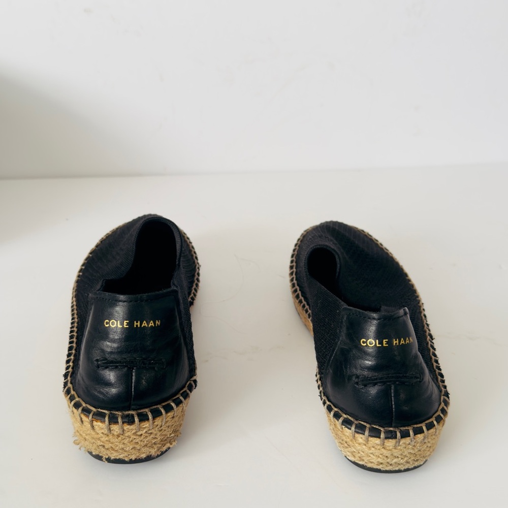 Cole Haan Black Woven Espadrilles - Picture 4 of 6